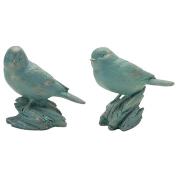 Perched Bird Figurine, 6-Piece Set
