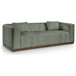 Meridian Furniture - Mallina Upholstered Sofa, Green, Vegan Leather - Indulge in the allure of the Green Vegan Leather Mallina Sofa by Meridian Furniture. Its captivating design and luxurious Green Vegan Leather elevate any space with effortless elegance. Crafted with precision and durability in mind, this stunning piece becomes the focal point of gatherings, fostering moments of connection and warmth. Embrace sophistication and style with the Mallina Sofa, a testament to exquisite taste and timeless beauty.