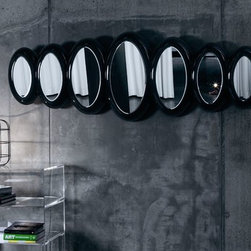 Reflect+ O Seven Black Unique Framed Mirror - Deknudt Mirrors - Wall Mirrors