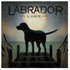 Ryan Fowler 'Moonrise Black Dog - Labrador Lake' Canvas Art