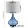 Brooks Glass Table Lamp Blue Safavieh