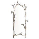 Cyan - Siren Mirror - Enhance the appeal of your living room or bedroom with this natural inspired classic silver mirror. The silhouette is crafted from thin strips of iron, which form into a beautiful, collection of branches and limbs. Adorned curves of iron add an elevated touch to the unusual. Perfect for any living space with a traditional lean, but also suited for commercial or office spaces with a fun and whimsical ensemble.