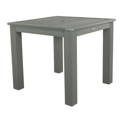 Highwood USA - Square Counter-Height Dining Table, Coastal Teak - Outdoor Pub And Bistro Tables