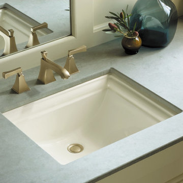 Memoirs® Undercounter Lavatory; Memoirs® Stately Lavatory Faucet with Deco Handl