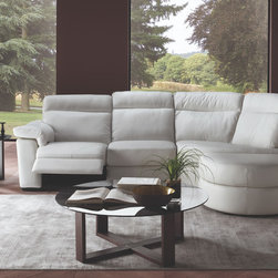 Natuzzi Editions Sectional Recliner Brivido B757 - Sectional Sofas