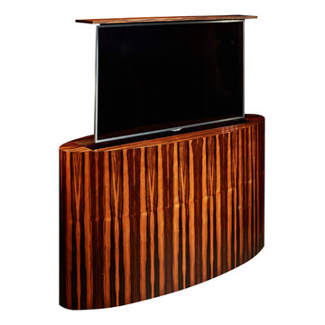 Custom Atlantis TV lift cabinet in beautiful room setting