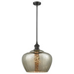 Innovations Lighting - 1-Light LED Large Fenton 11" Pendant, Oil Rubbed Bronze, Glass: Mercury - A truly dynamic fixture, the Ballston fits seamlessly amidst most decor styles. Its sleek design and vast offering of finishes and shade options makes the Ballston an easy choice for all homes.
