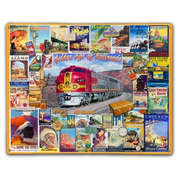Golden Age of Railroads Classic Metal Sign
