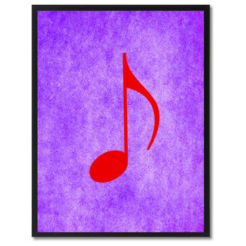 Quaver Purple Print on Canvas with Picture Frame, 13"x17"