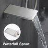 Wellfor Rain Shower System, 10" Waterfall Shower Head With Handheld Combo Set, Brushed Nickel
