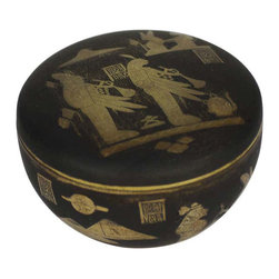 Egyptian Revival Damascene Decorative Box - Decorative Boxes