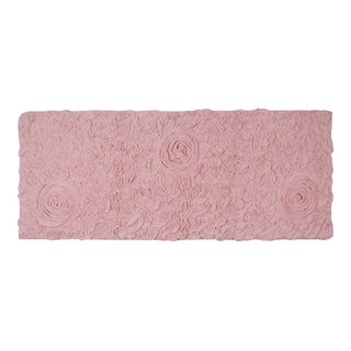 Allure Collection 100% Cotton Tufted Non-Slip Bath Rug, 21 in. x54 in.  Runner, Coral