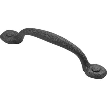 Belwith Hickory 96mm Refined Rustic Black Iron Cabinet Pull P3000-BI Hardware