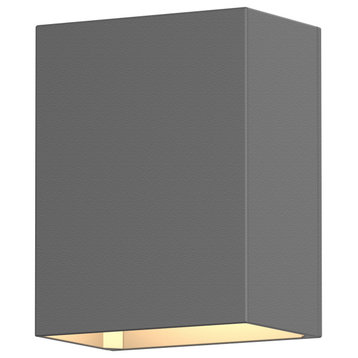 Box Sconce, Textured Gray