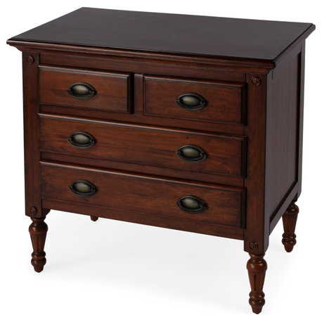 Easterbrook 4-Drawer Accent Chest, Cherry Brown