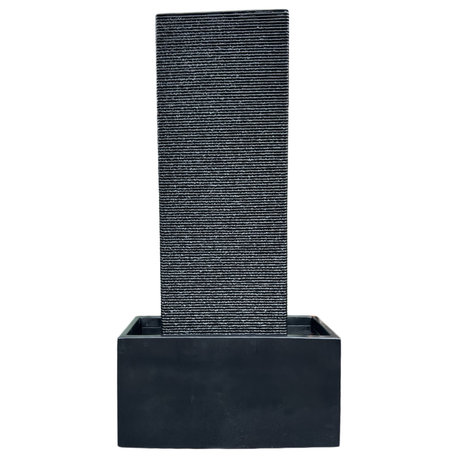 Tall Black Ripple Fountain