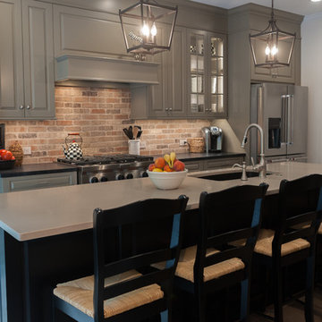 Kitchen Remodel with Brick Backsplash in West Chester, PA