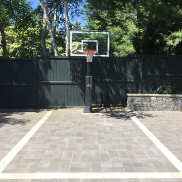 basketball and parking court