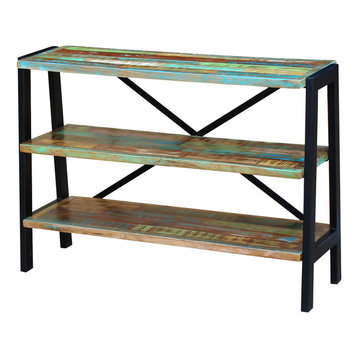 vidaXL Solid Reclaimed Wood Sideboard, 3-Shelf