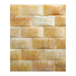 Honey Onyx Mosaic Polished 2x4 Pillowed - Home Decor