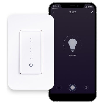 Smart Ligting Touch/Slide Dimmer Switch WiFi Remote App Control No Hub Required