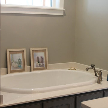 Pleasant Master Bath, Frosty Carina Quartz Tub Surround & Backsplash