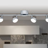 4x4.4W LED Track Light, Chrome Finish and Plastic Satin Bulb Cover