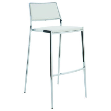White Stackable Aaron Counter Stool