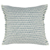 22X22 Gray Tonal Bead + Dart Pattern Throw Pillow