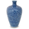 NOVICA Azure Lace And Celadon Ceramic Vase