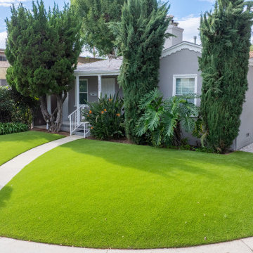 Landscaping include Artificial Turf and Pavers in Sherman Oaks