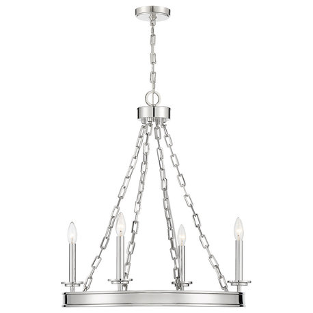 Seville 4-Light Polished Nickel Chandelier