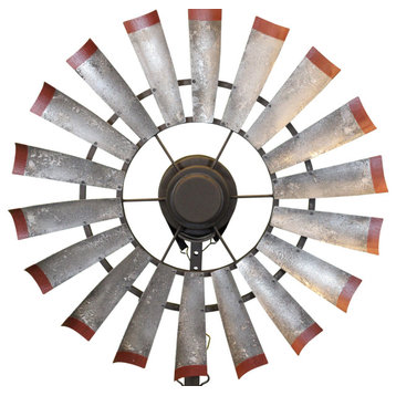 72 Inch Brahman Tinge With Rustic Red Tips Windmill Ceiling Fan | The Patriot