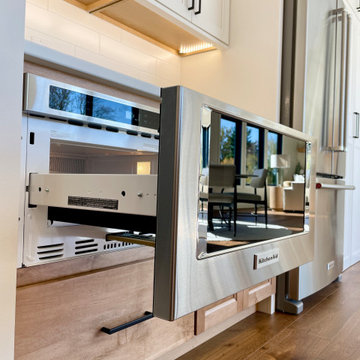 Ivory Painted and Maple Pecan Kitchen Design in Bettendorf, Iowa