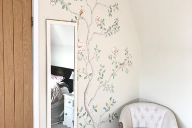 Chinoiserie Mural Painting For Interior Bedroom