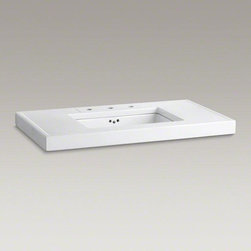 KOHLER White Kathryn&reg; 42" X 22" Fireclay Console Tabletop - Vanity Tops And Side Splashes