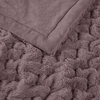Madison Park Ruched Fur Throw, Lavender
