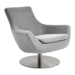 Rebecca Swivel Armchair | Silver - Armchairs And Accent Chairs