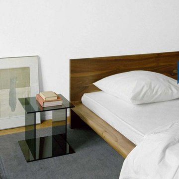 Modern Glass and Lucite Side End Tables
