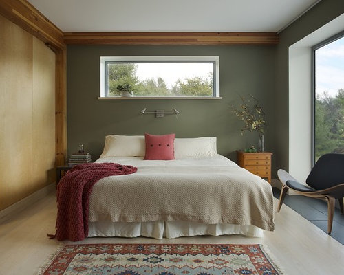 Best Farmhouse Bedroom with Green Walls Design Ideas & Remodel Pictures | Houzz