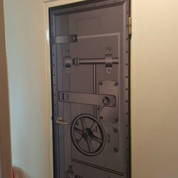 "Dark Grey Vault Door" Bomb Shelter Door Art - Home Accessories & Decor