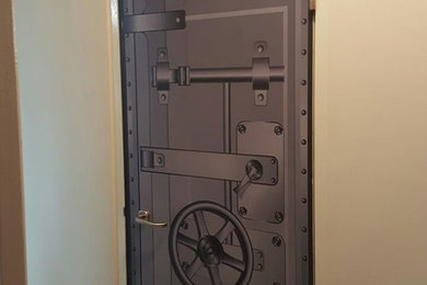 "Dark Grey Vault Door" Bomb Shelter Door Art