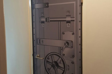 "Dark Grey Vault Door" Bomb Shelter Door Art