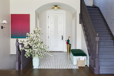 Design ideas for a transitional entryway in Chicago.