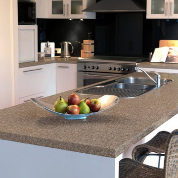 LG Viatera Quartz Countertops - Olive Rust