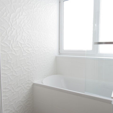 Bain douche carrelage Porcelanosa OXO BLANCO