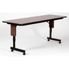 Adjustable Height Panel Leg Folding  Table (24 in. x 60 in./Black Granite)