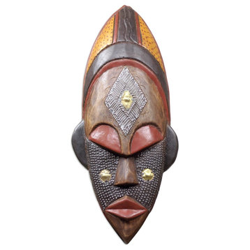 Dan Beauty Ivoirian Wood African Mask, Ghana