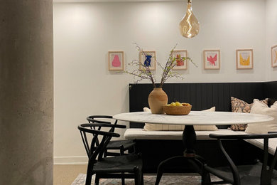 Trendy dining room photo