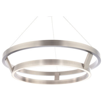 Modern Forms PD-32242 Imperial 42"W LED Ring Chandelier - Brushed Nickel